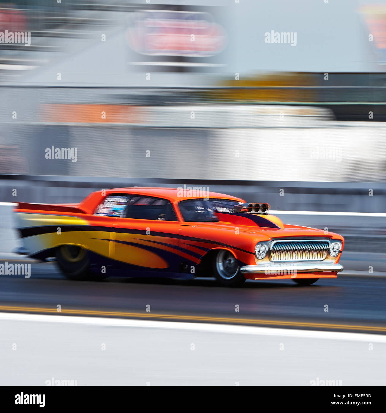 Drag racing a Santa Pod Raceway Foto Stock