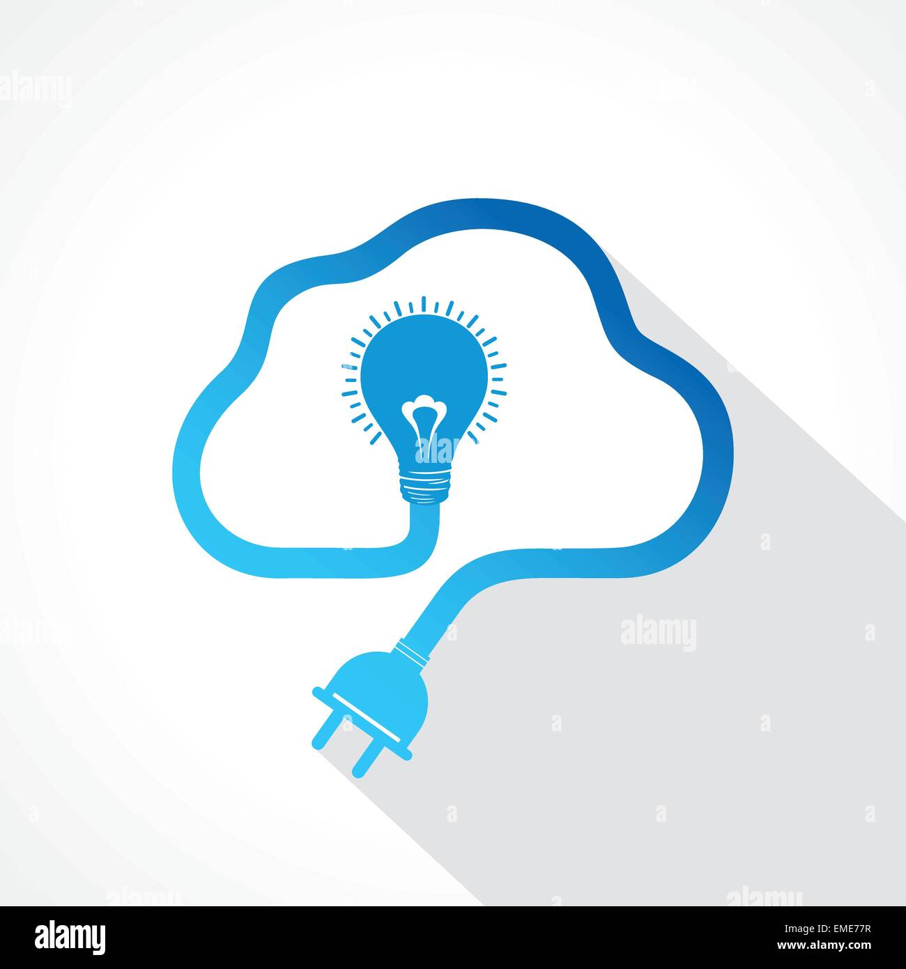 Creative spina della lampadina cloud design concetto di forma vettore Illustrazione Vettoriale
