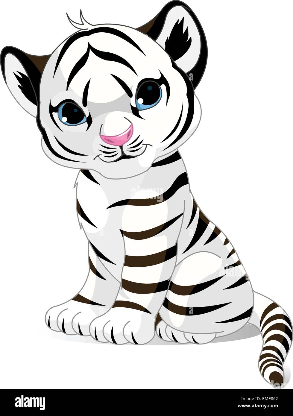 Tigre bianca Illustrazione Vettoriale