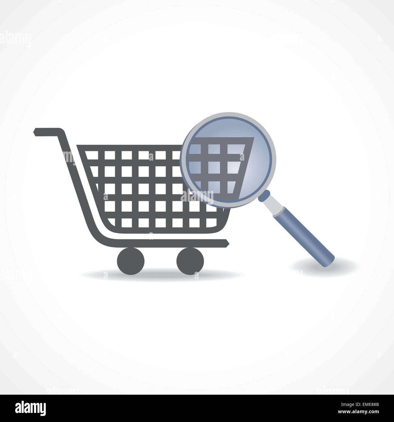 La ricerca per il concetto di shopping vettore di stock Illustrazione Vettoriale