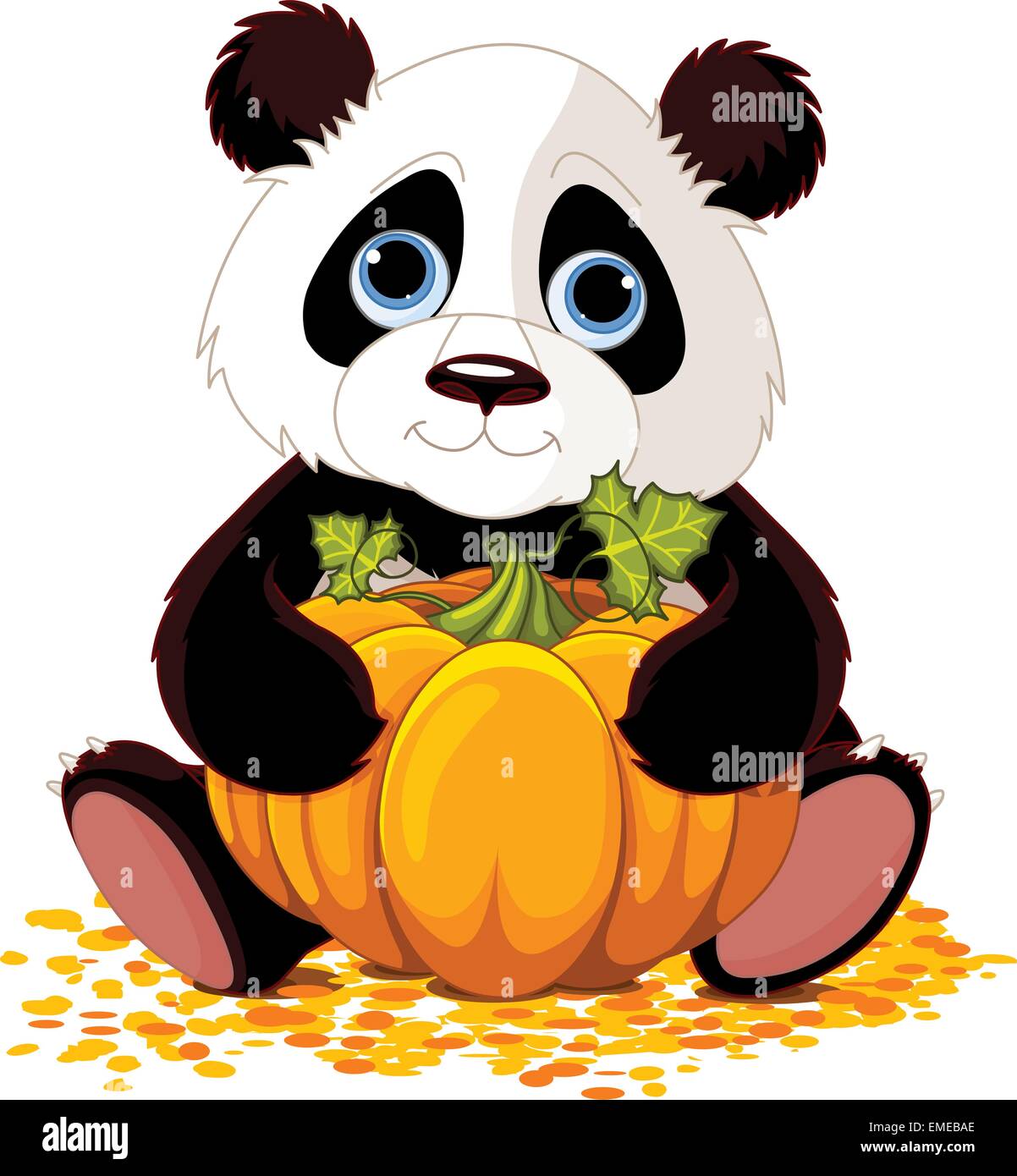 Carino panda Illustrazione Vettoriale