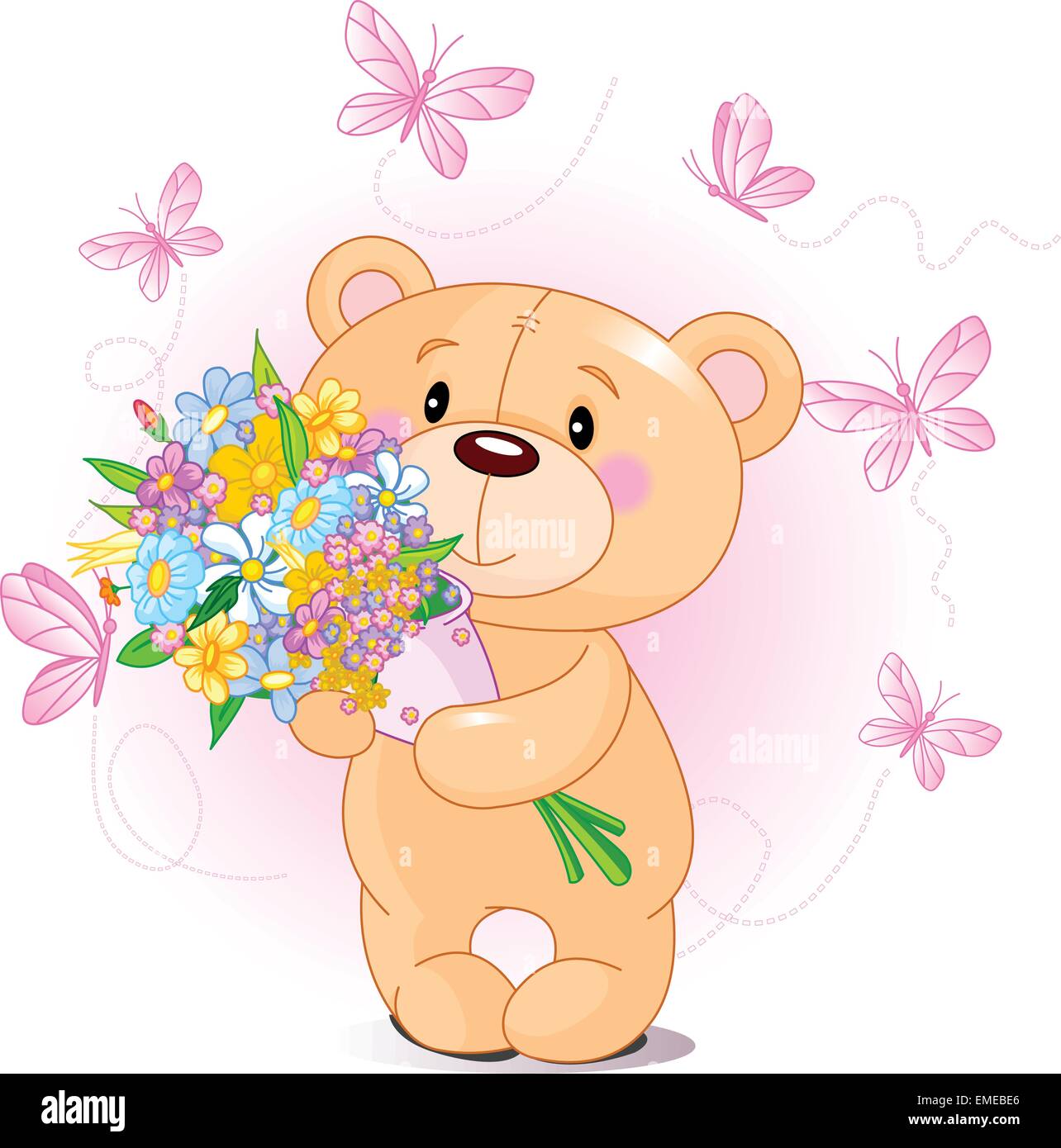 rosa orsacchiotto orso con rosa Rose su rosa sfondo 27887081 Stock Photo su  Vecteezy