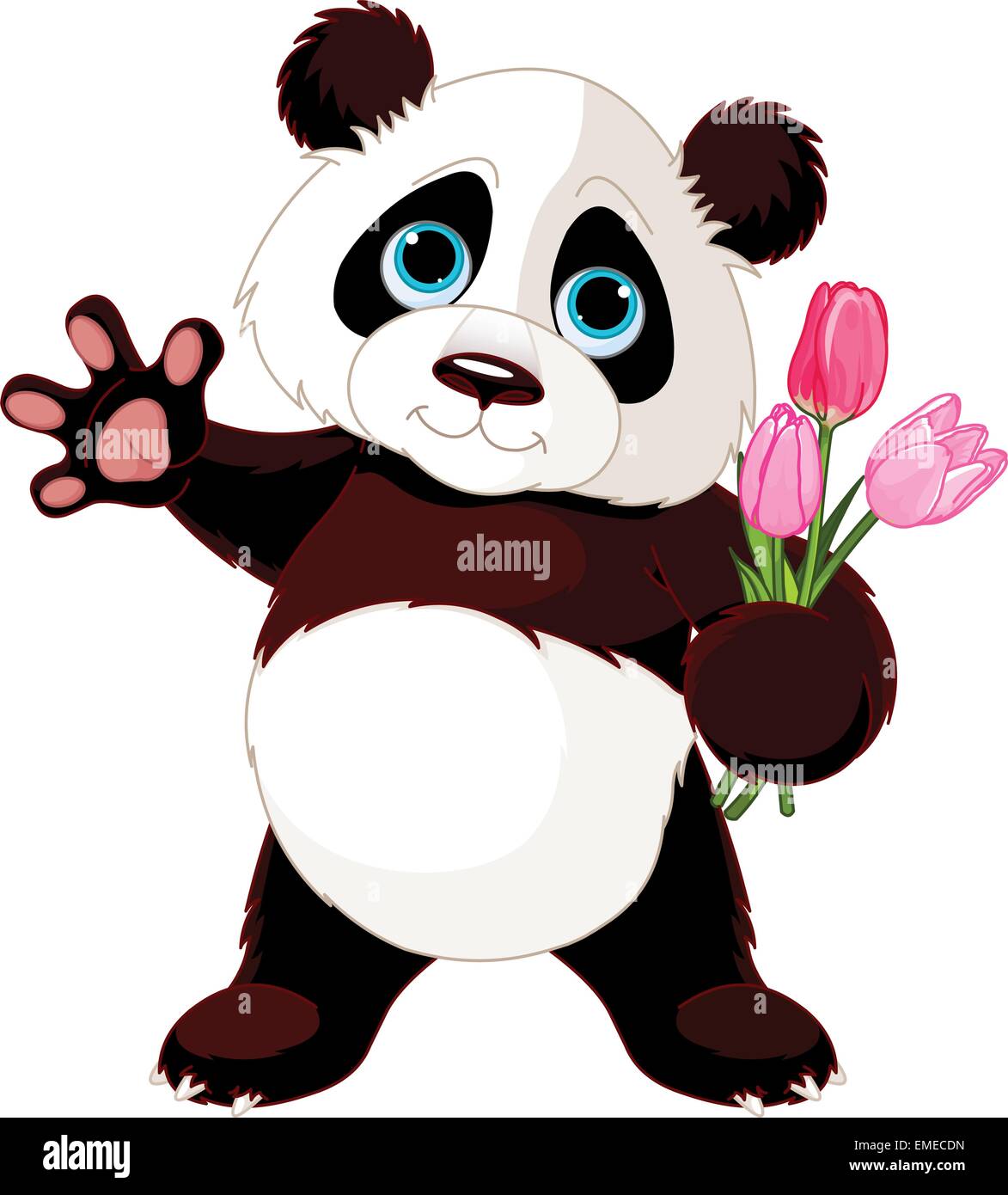 Panda felice Illustrazione Vettoriale