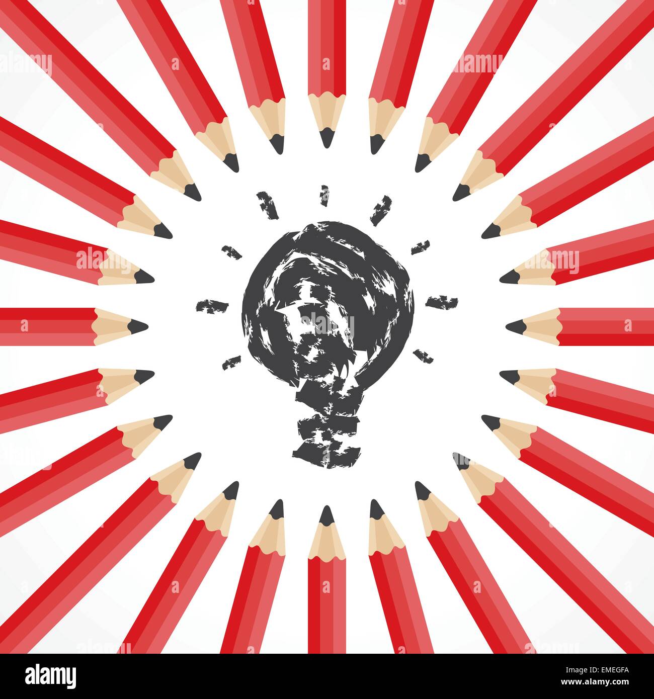 Idea concetto con matita sfondo vettore di stock Illustrazione Vettoriale