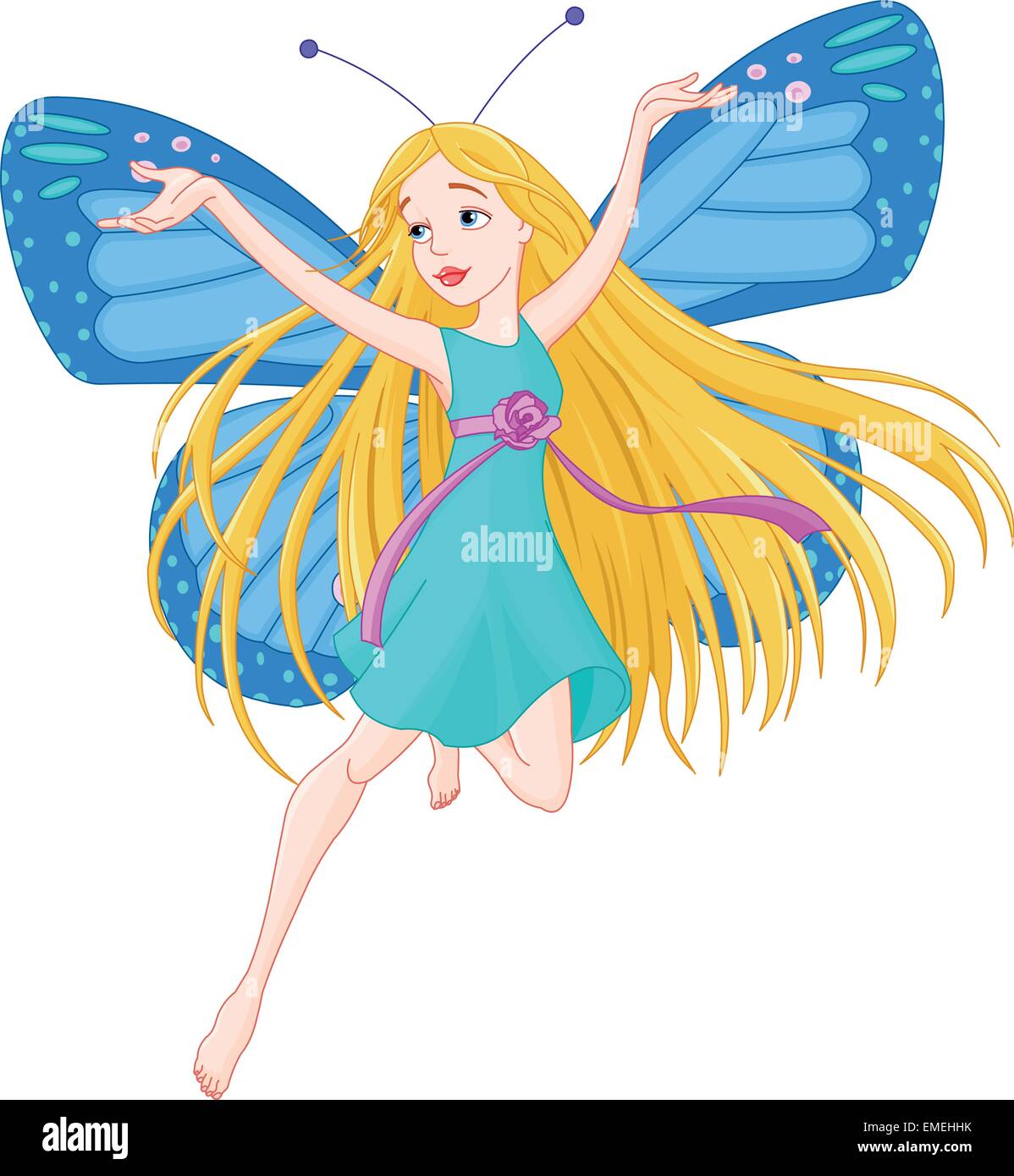 Fairy di volo Illustrazione Vettoriale