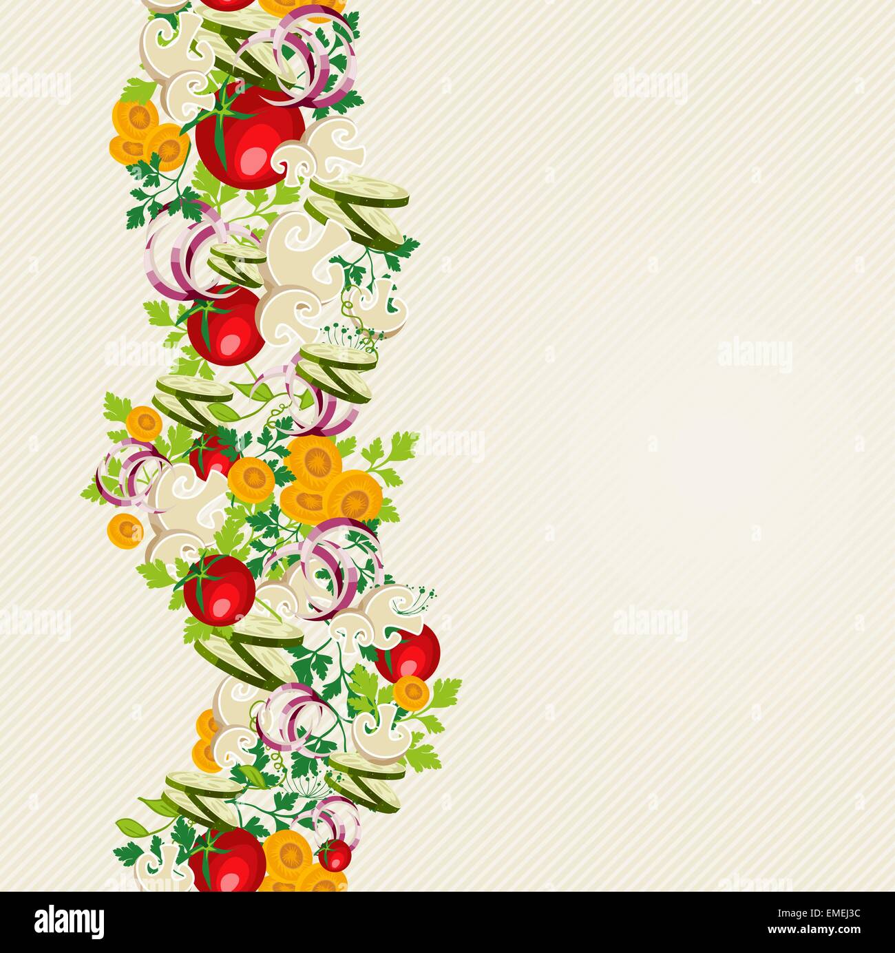 Verdure organiche seamless sfondo pattern Illustrazione Vettoriale
