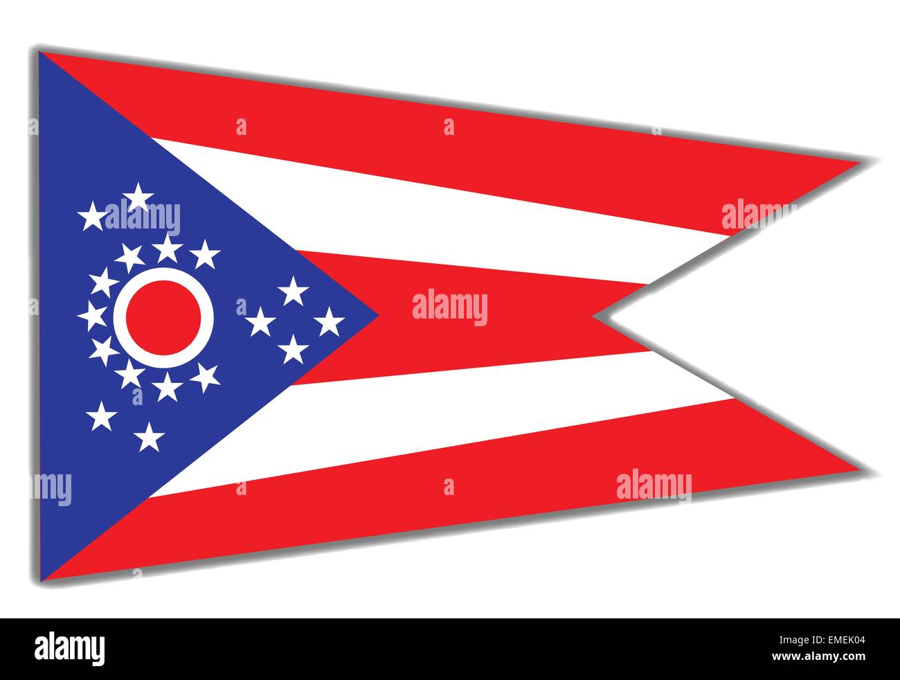 Bandiera dello stato dell'Ohio Illustrazione Vettoriale