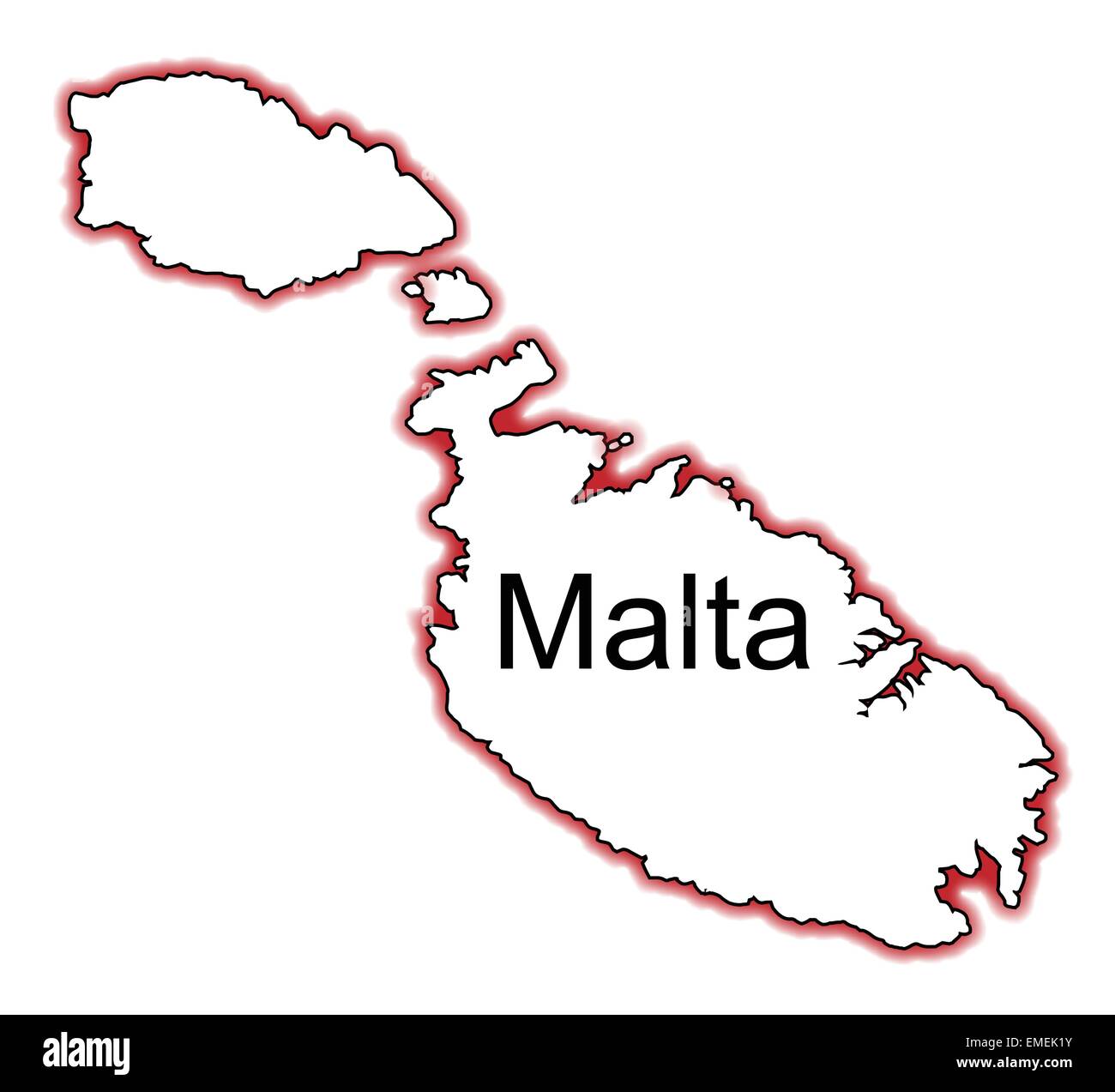 Map of malta Immagini Vettoriali Stock Alamy