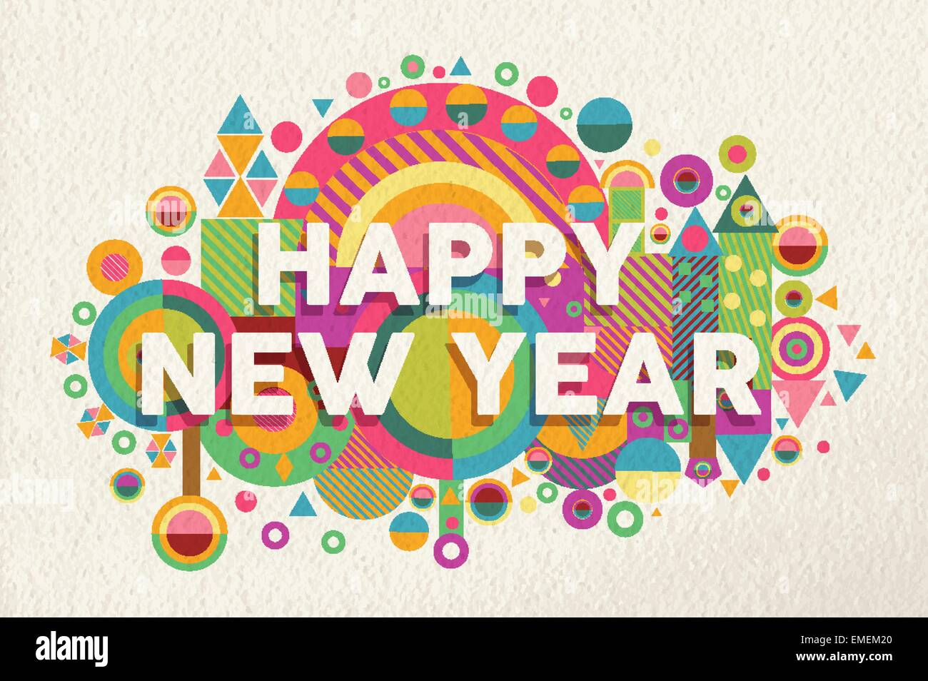 Felice anno nuovo 2015 illustrazione preventivo poster Illustrazione Vettoriale