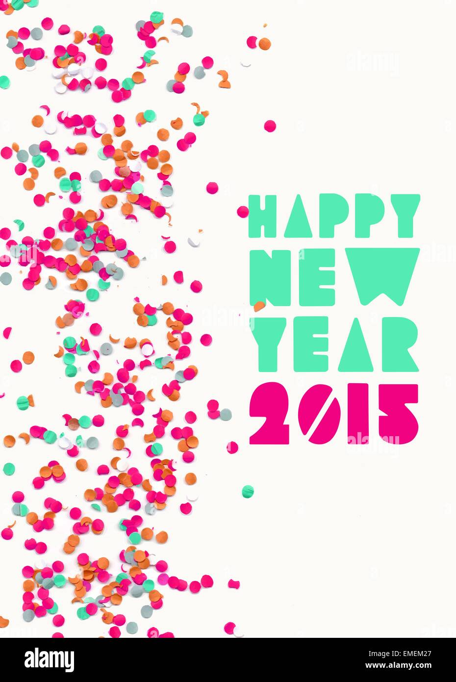 Felice anno nuovo 2015 biglietto di auguri Illustrazione Vettoriale