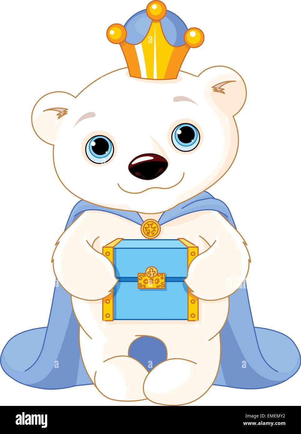 L'orso polare come un re Magi biblica Illustrazione Vettoriale