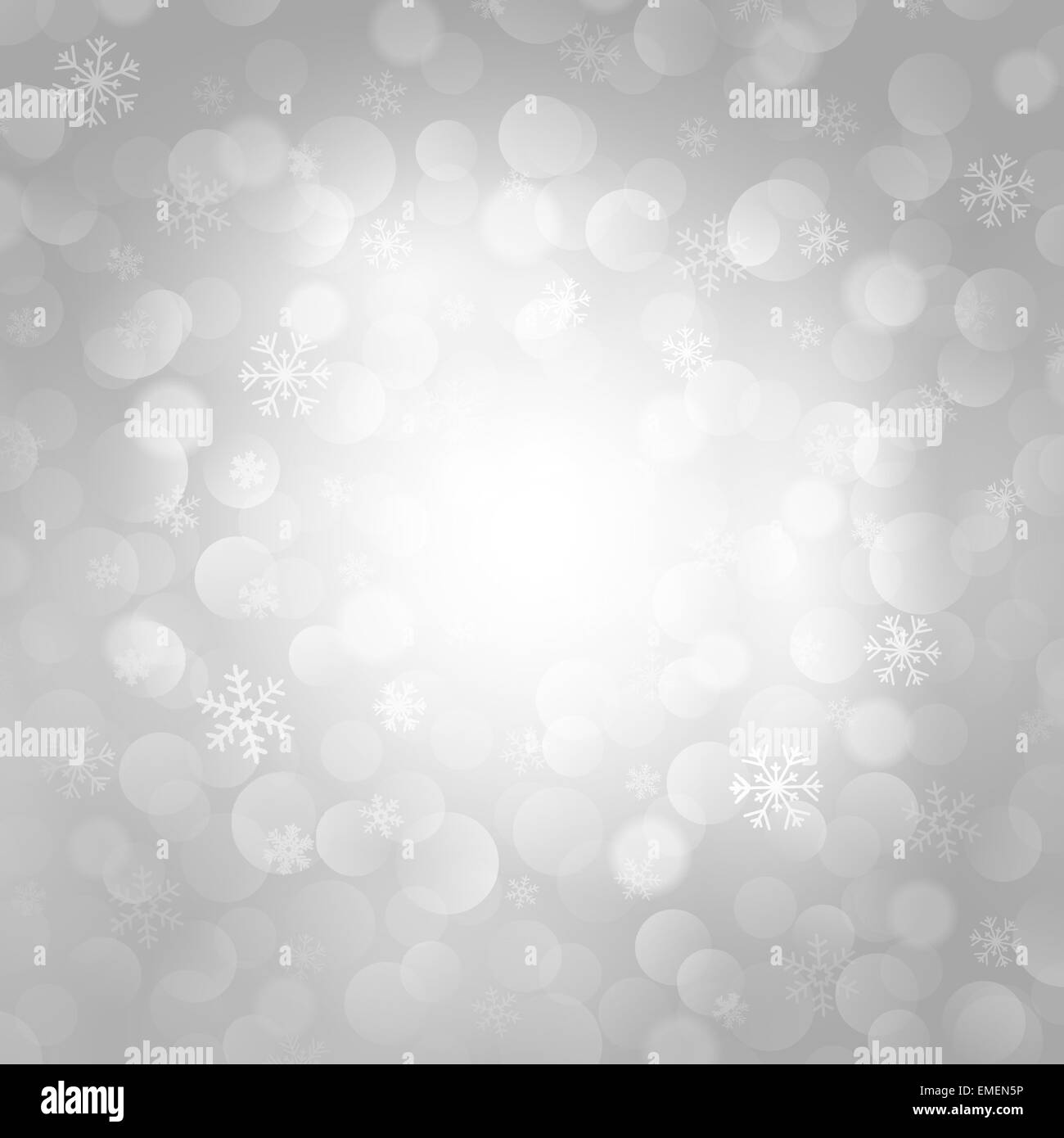 Vettore sfondo grigio con i fiocchi di neve Illustrazione Vettoriale