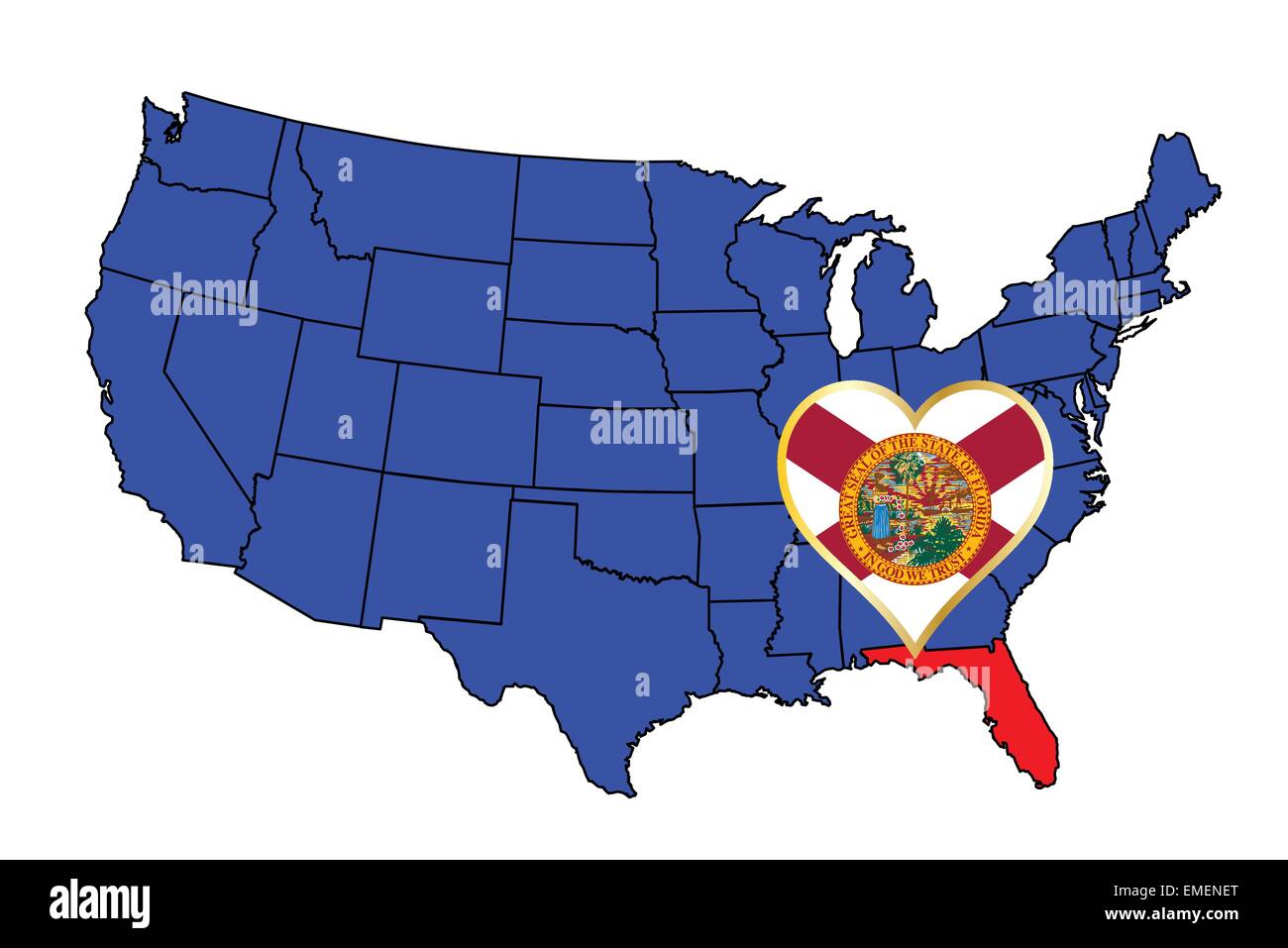 Stato della Florida Illustrazione Vettoriale