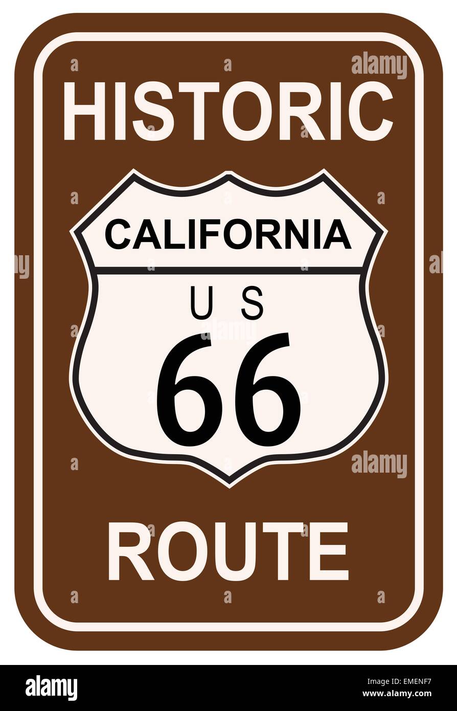 California la Storica Route 66 Illustrazione Vettoriale