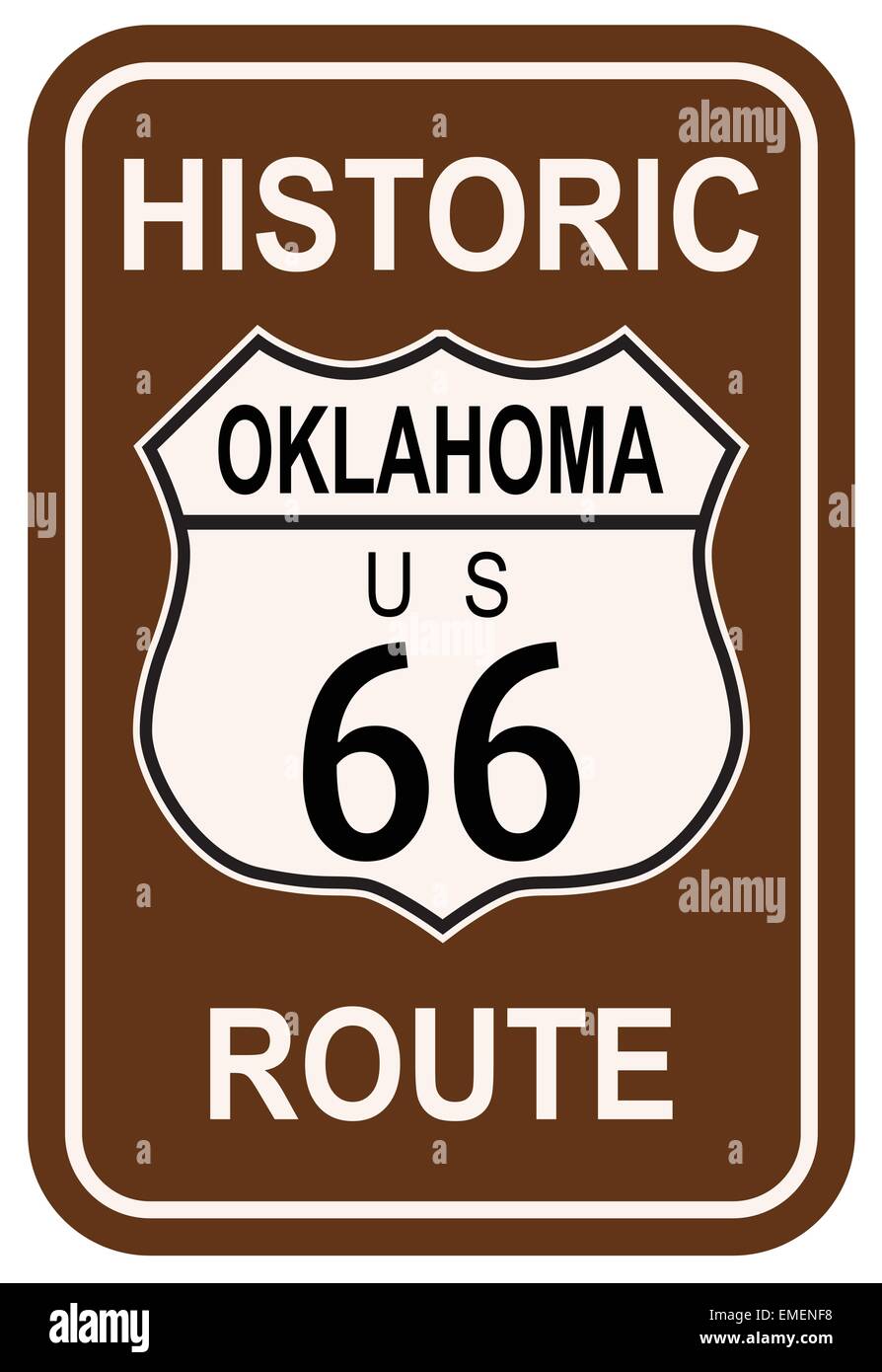 Oklahoma storica Route 66 Illustrazione Vettoriale