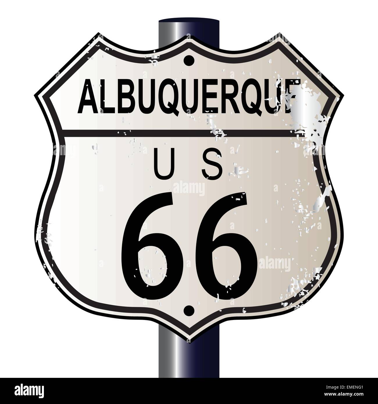 Albuquerque Route 66 Segno Illustrazione Vettoriale