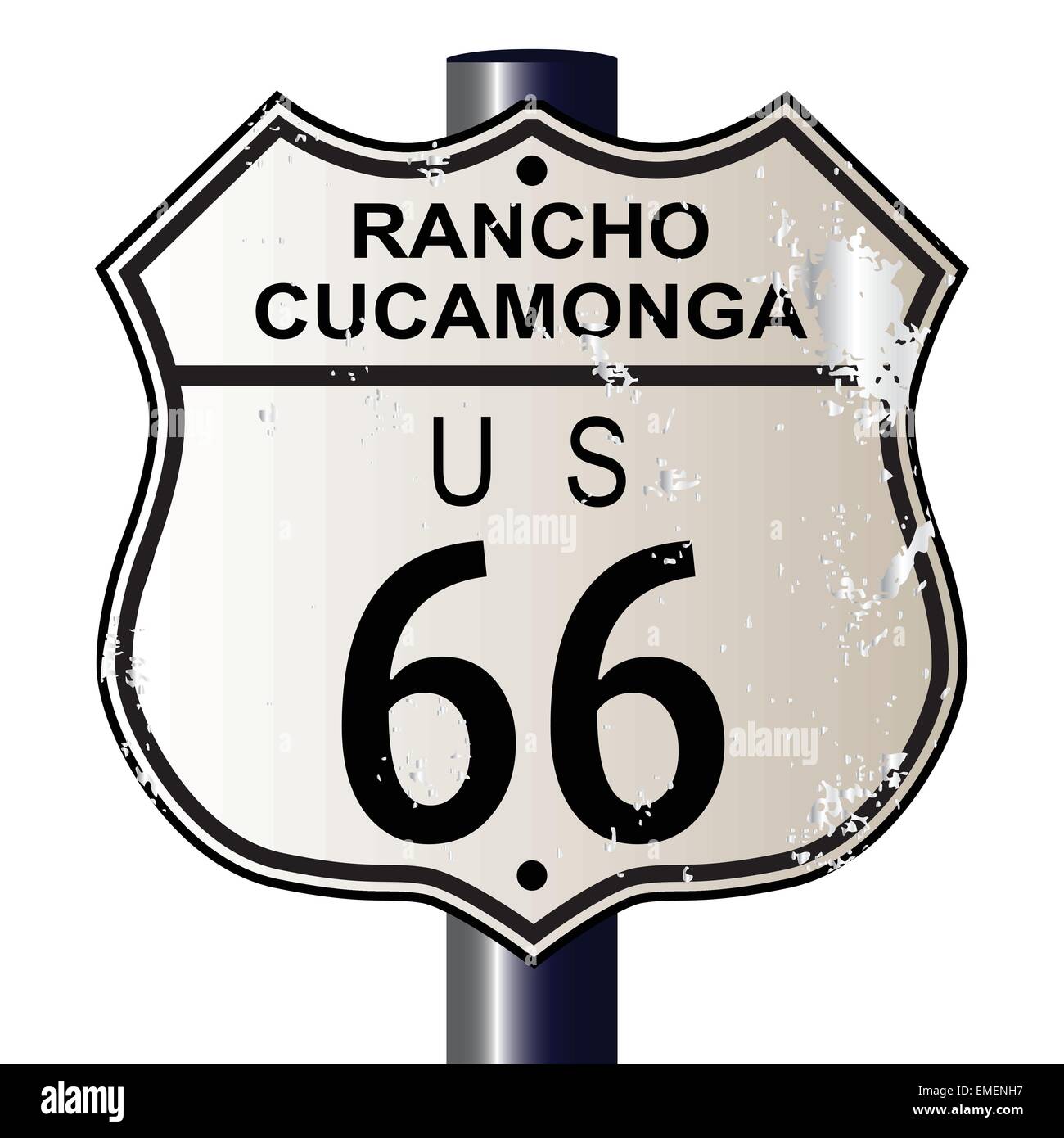 Rancho Cucamonga Route 66 Segno Illustrazione Vettoriale