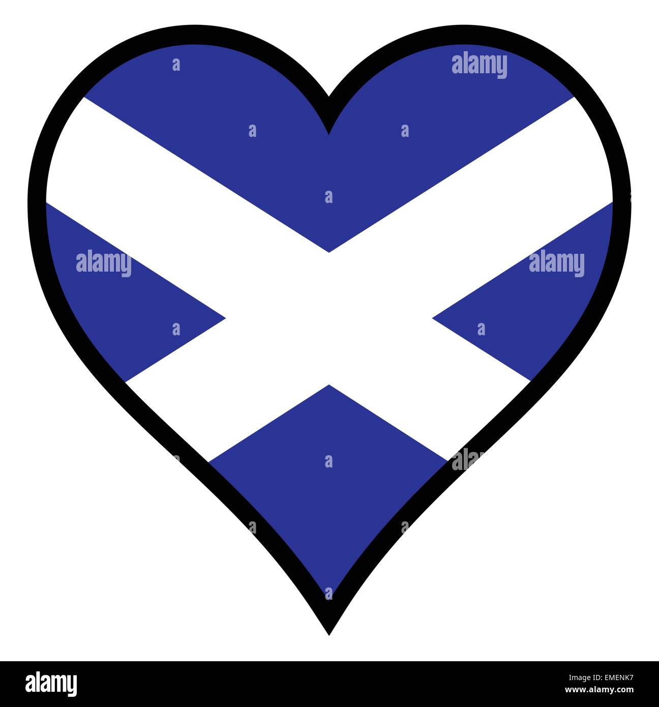 Amore Scozia Illustrazione Vettoriale