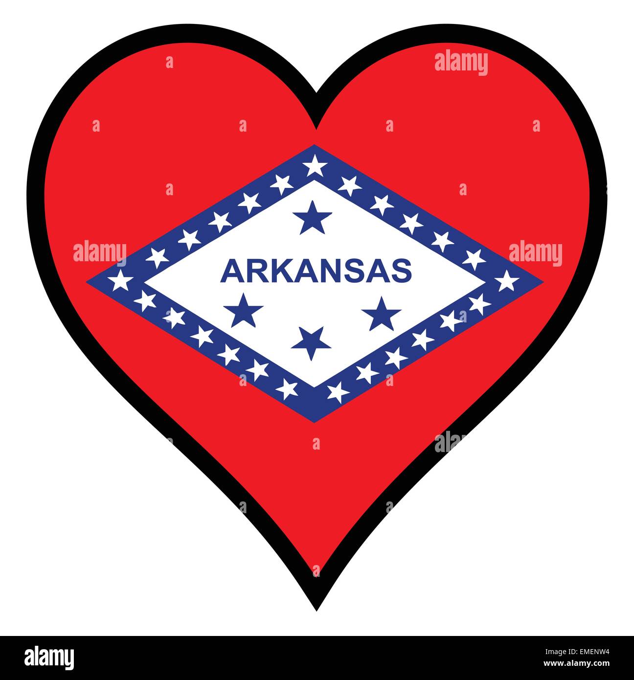 Amore Arkansas Illustrazione Vettoriale