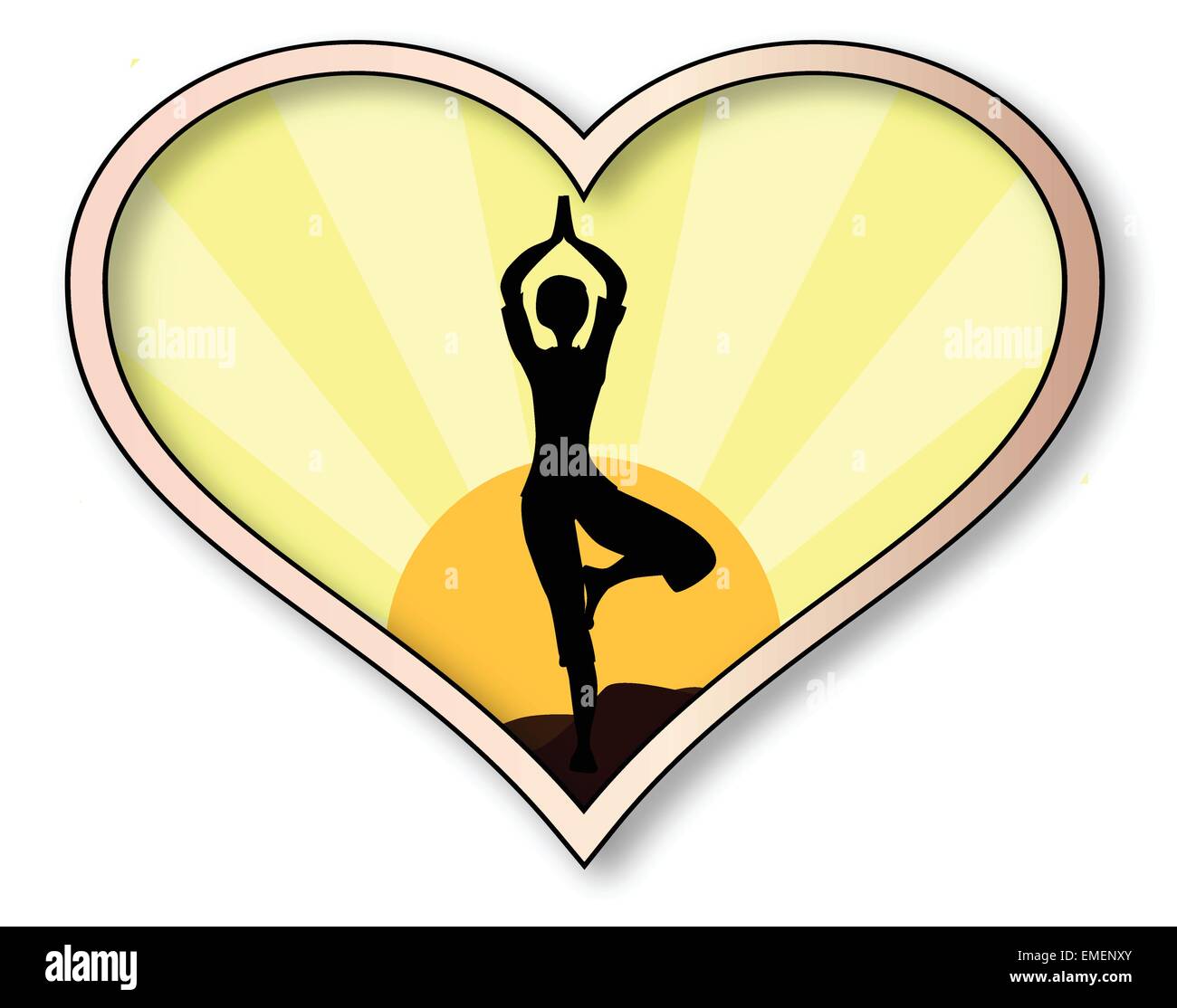 Yoga di amore Illustrazione Vettoriale