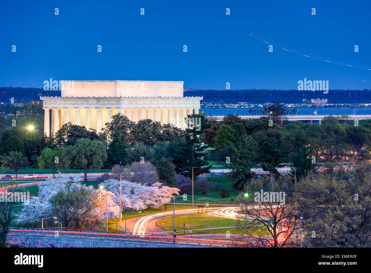 Washington, D.C. presso il Lincoln Memorial. Foto Stock