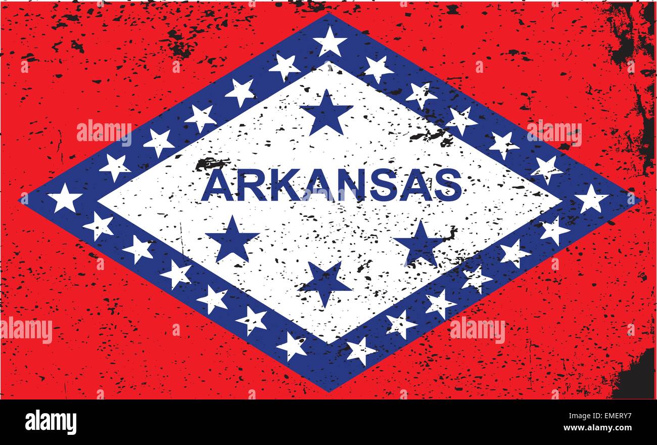 Bandiera dell'Arkansas Illustrazione Vettoriale