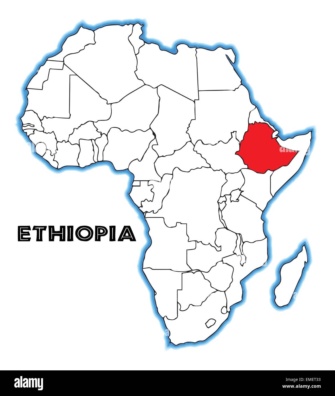 Etiopia Illustrazione Vettoriale