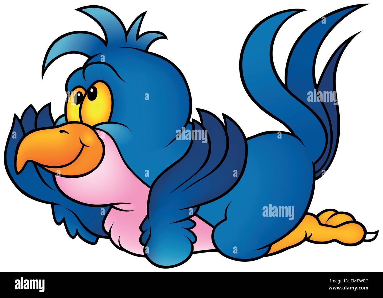 Blue Parrot posa Illustrazione Vettoriale