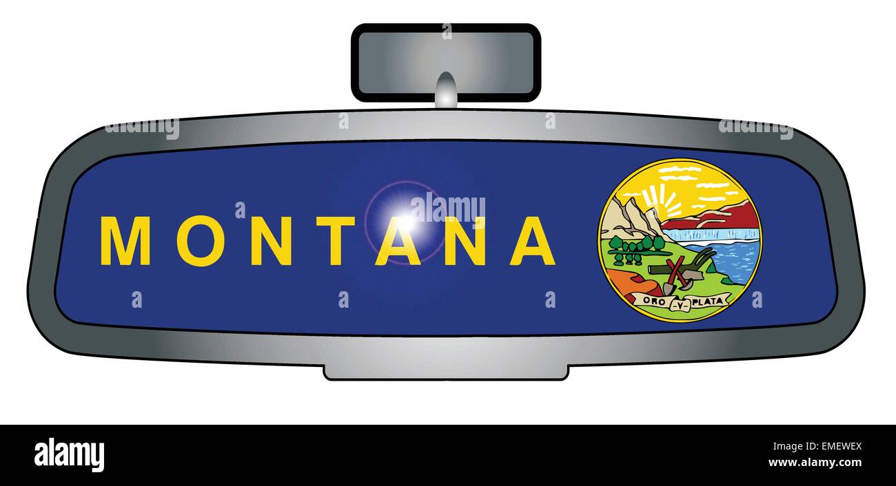 La guida attraverso il Montana Illustrazione Vettoriale