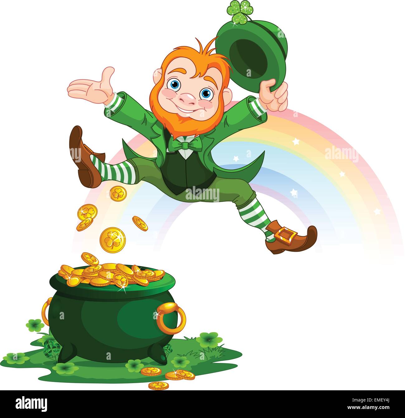 Felice Leprechaun Illustrazione Vettoriale