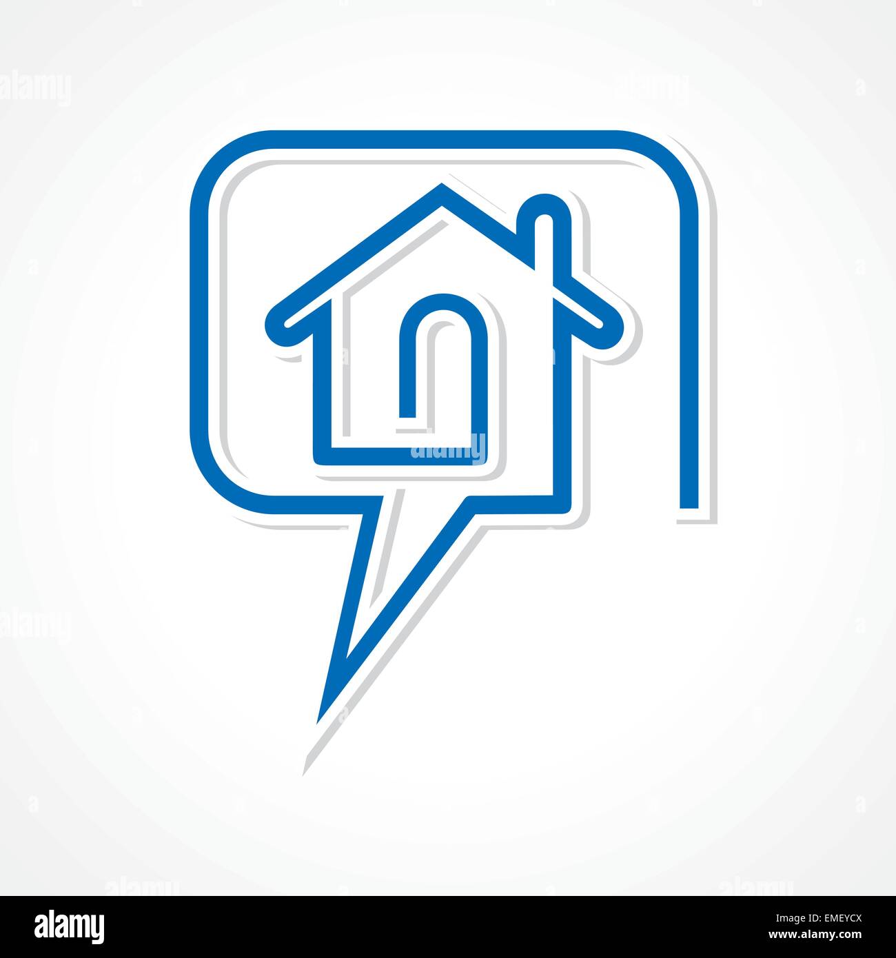 Chat per immobiliare di concetto di vettore di stock Illustrazione Vettoriale