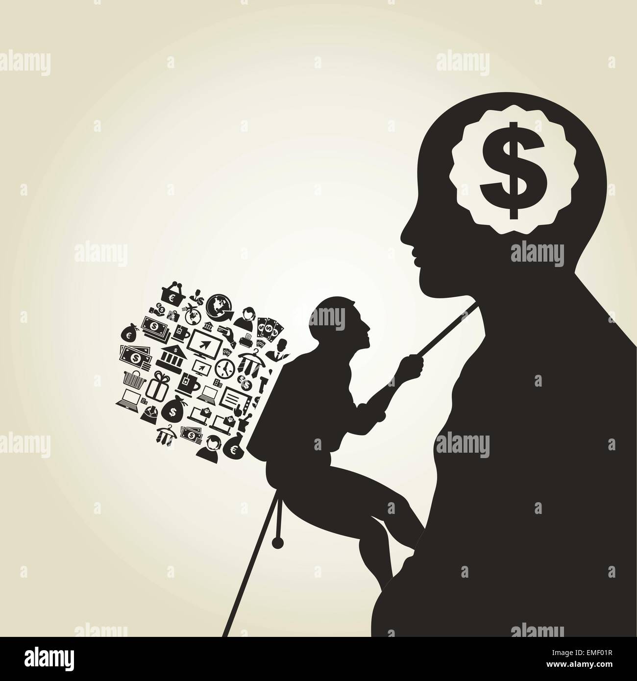 Business alpinismo Illustrazione Vettoriale