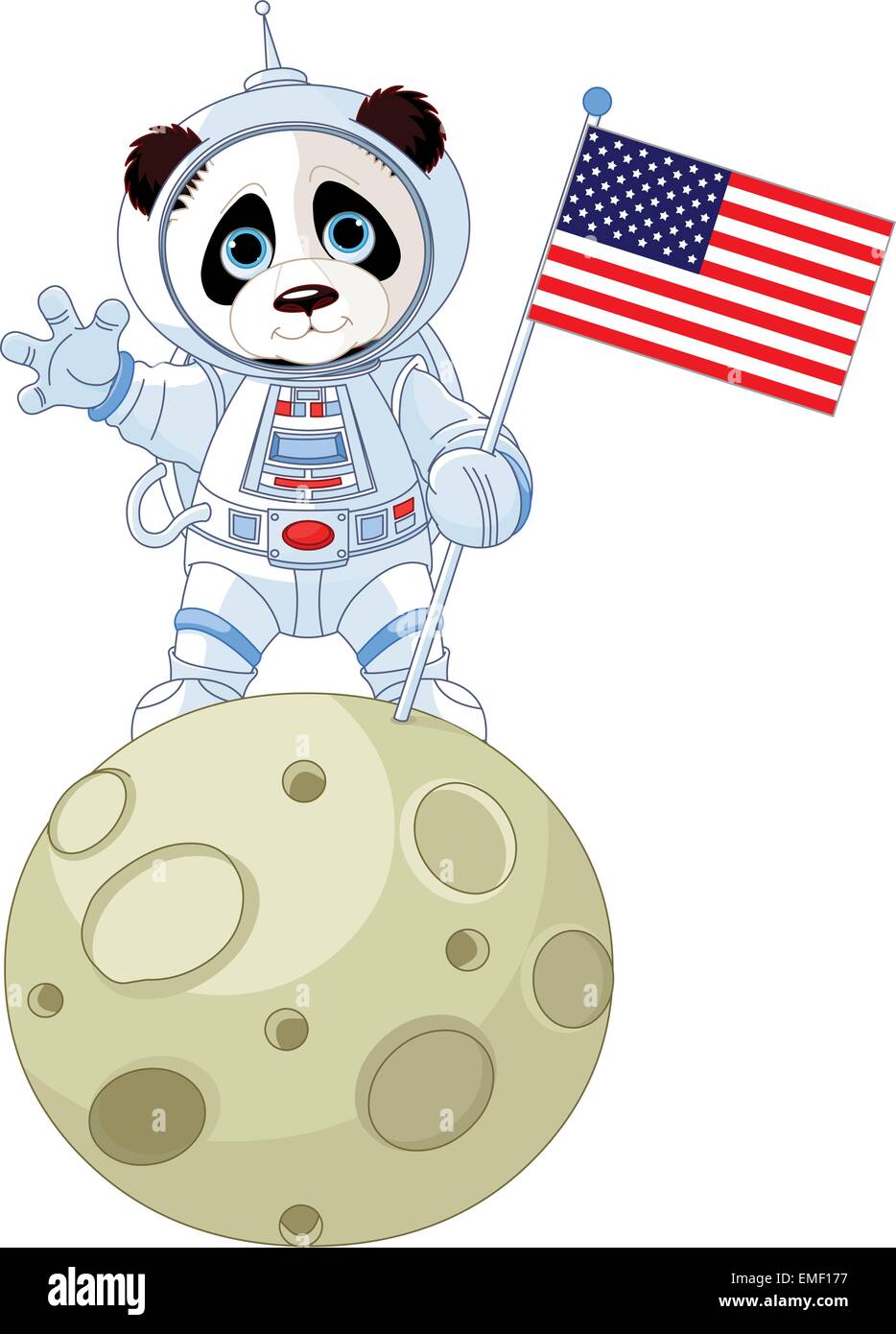 Astronauta di Panda Illustrazione Vettoriale