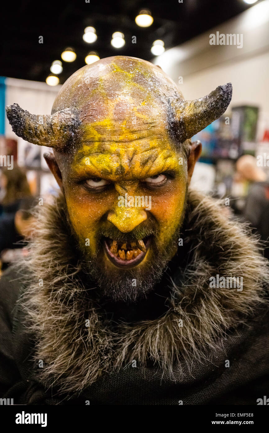 Demon cosplay al Fan Expo Vancouver a Vancouver, BC, Canada Foto Stock