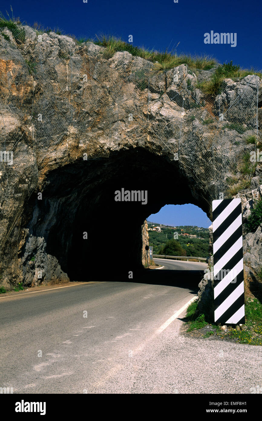 Italia, Campania, tunnel stradale Foto Stock