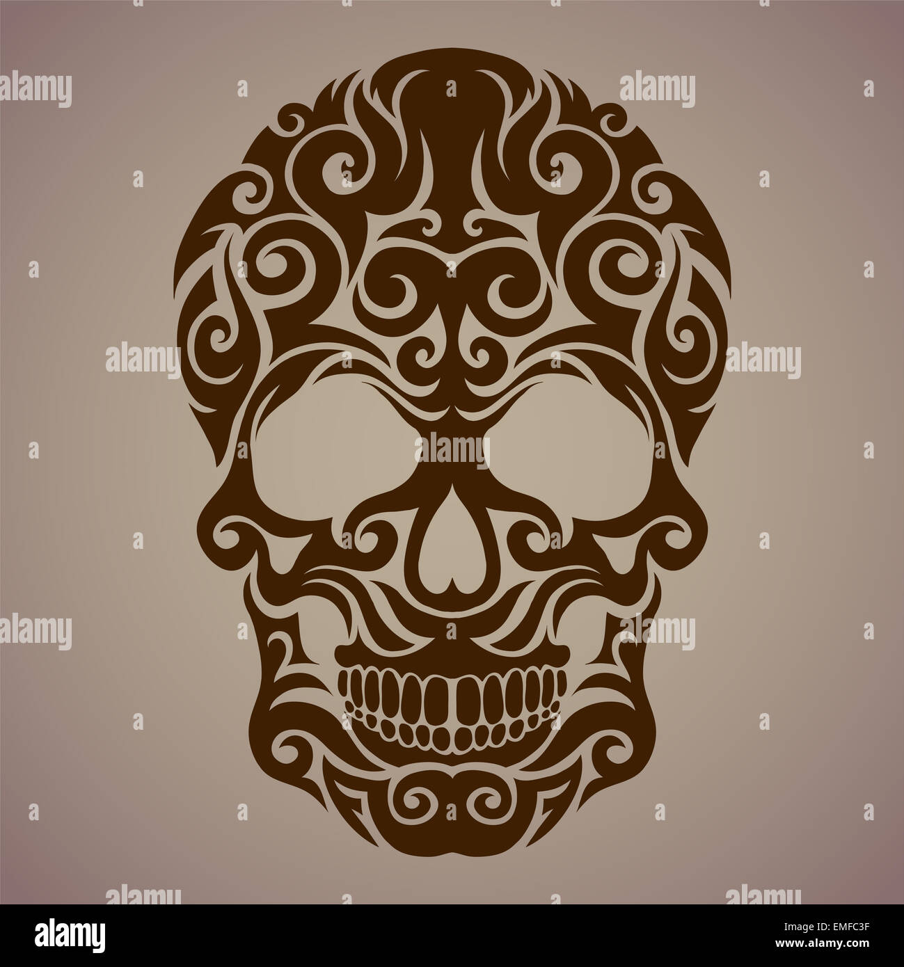 Arte ornamentale del cranio Foto Stock