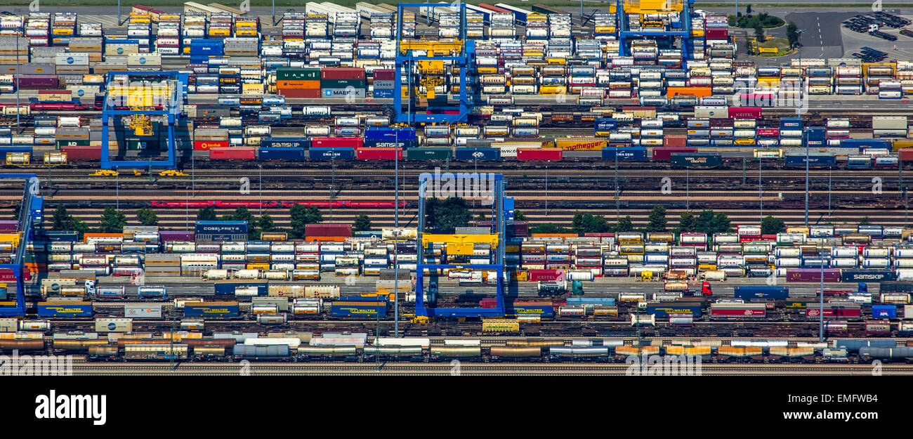 Contenitore terminale, Ludwigshafen am Rhein, Renania-Palatinato, Germania Foto Stock