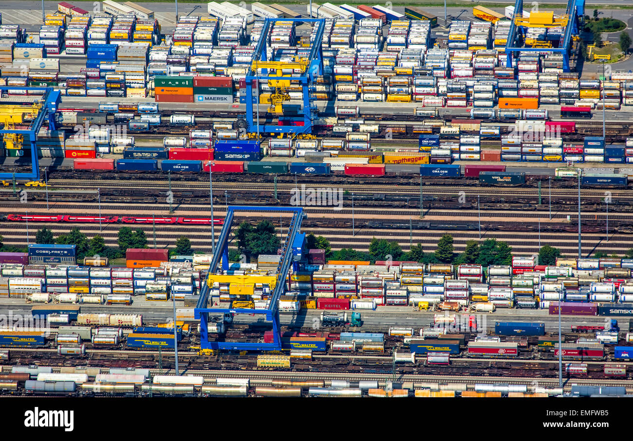 Contenitore terminale, Ludwigshafen am Rhein, Renania-Palatinato, Germania Foto Stock