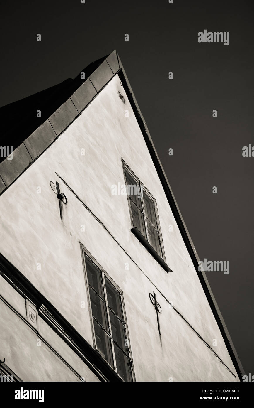 Facciata del vecchio edificio in Gamla Stan (Citta' Vecchia), Stoccolma, Svezia. Foto Stock