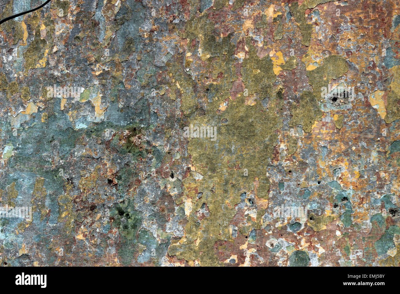 Scena di strada case colorate dettaglio parete Trinidad Cuba Foto Stock