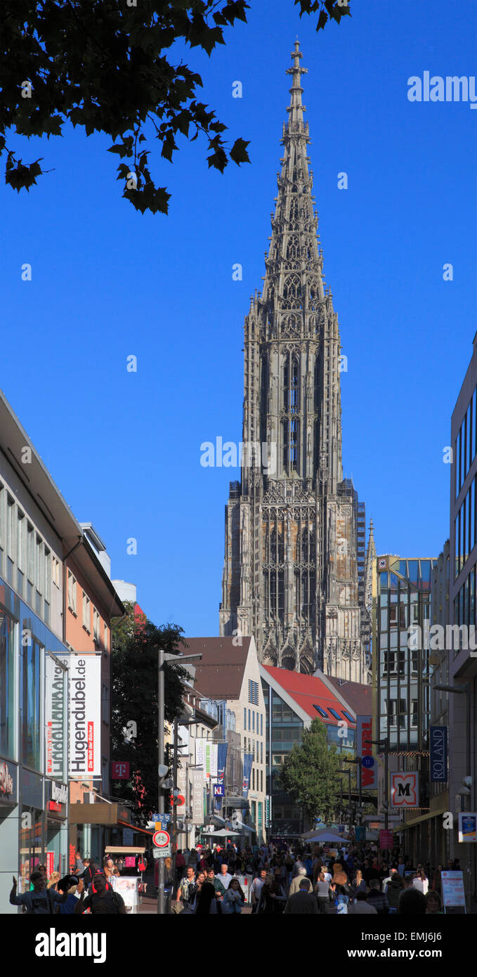Germania Baden-Württemberg Cattedrale di Ulm Münster Foto Stock