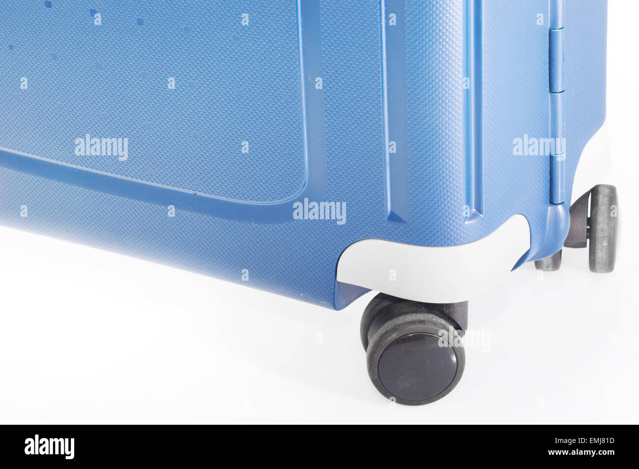 Blue valigia su ruote Foto Stock