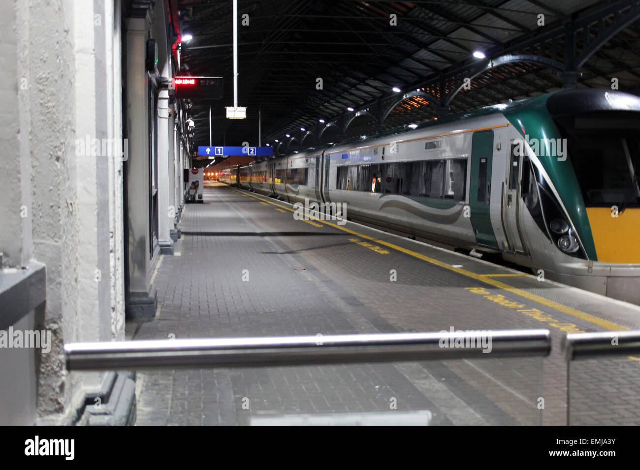 Stazione ferroviaria,stazione ferroviaria, Gran Bretagna British, capitale, città,, Inghilterra, Inglese, Europa, Europeo,Dublin stazione ferroviaria Foto Stock