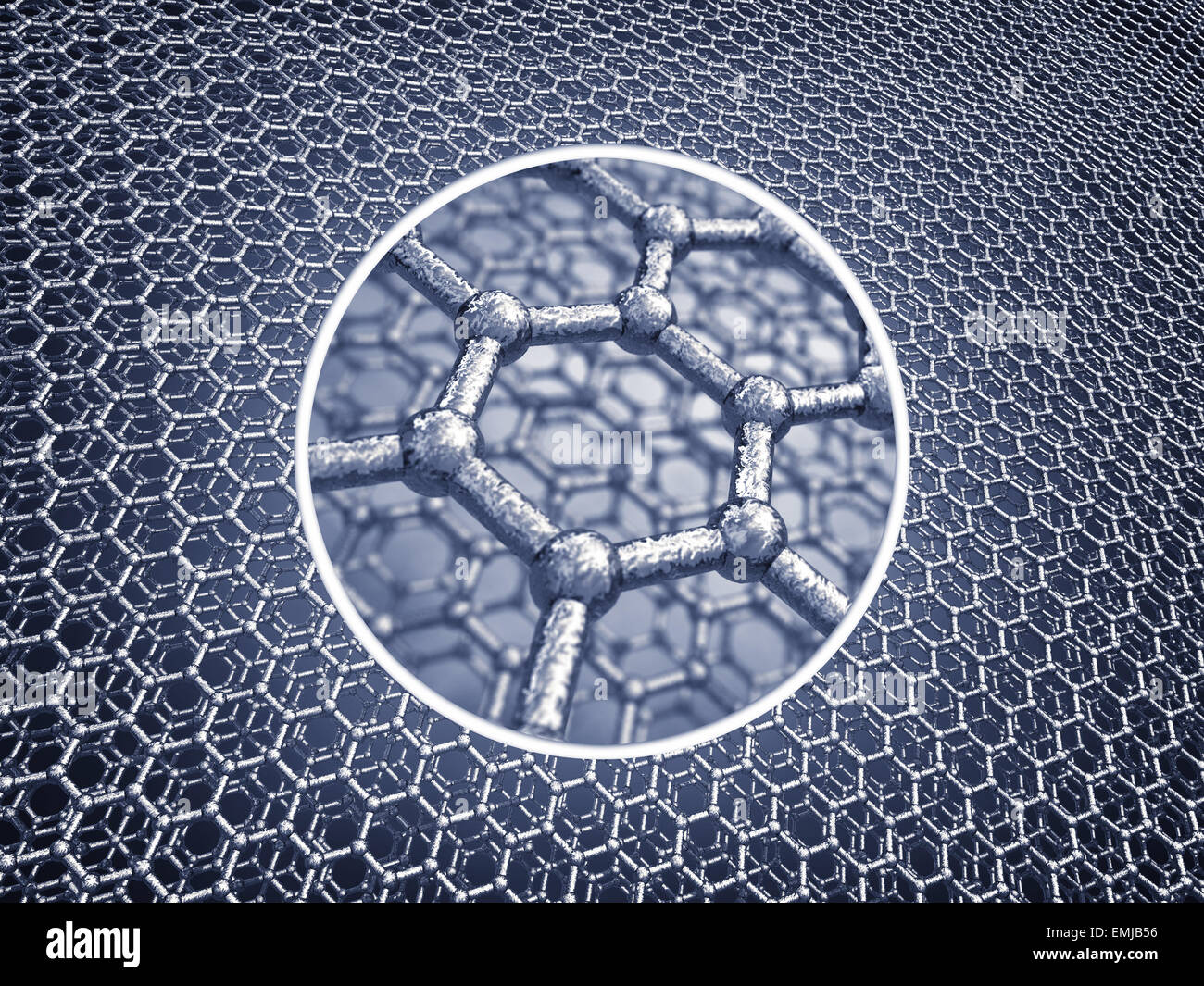 Fogli di grafene modello , la nanotecnologia Foto Stock