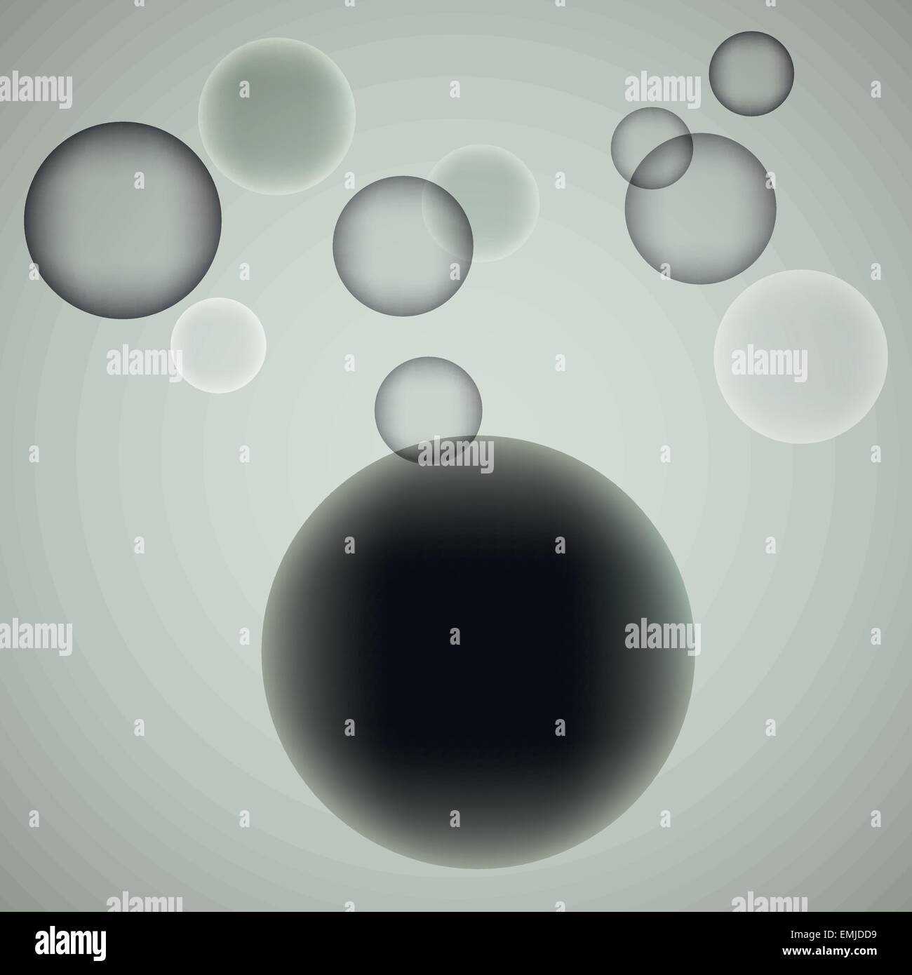 Vettore di astratta umore volume monocromatica sullo sfondo di bolle Illustrazione Vettoriale