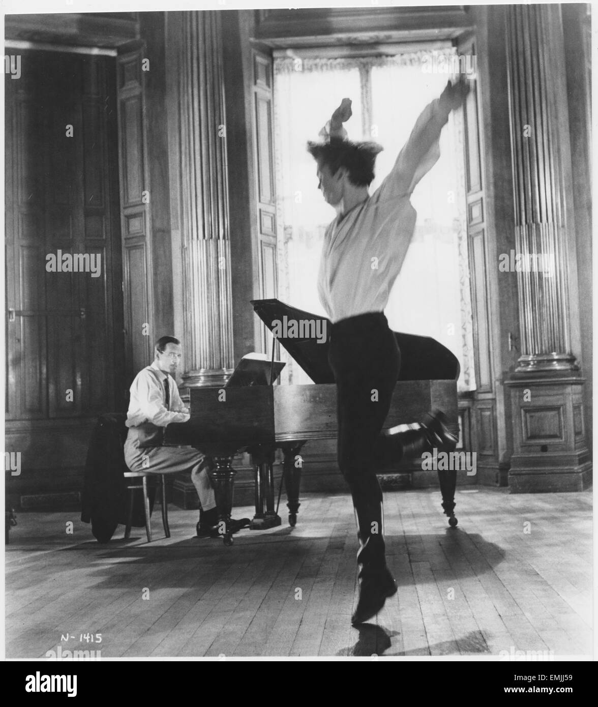 George De La Peña, sul set del film "Nijinsky", Paramount Pictures, 1980 Foto Stock