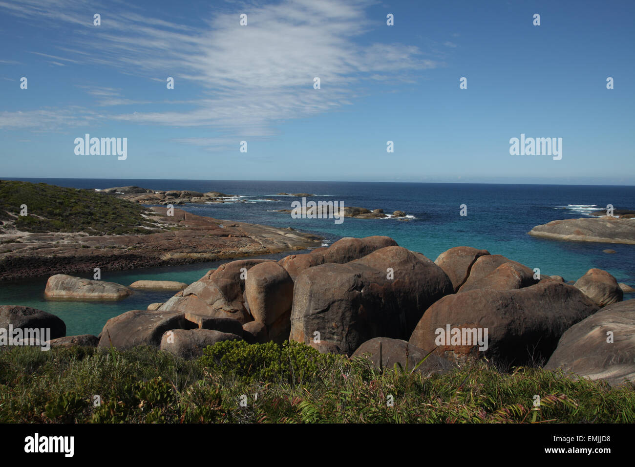 Elephant Rocks a Elephant Cove, William Bay National Park Beach e la fascia costiera del Western Australia Foto Stock
