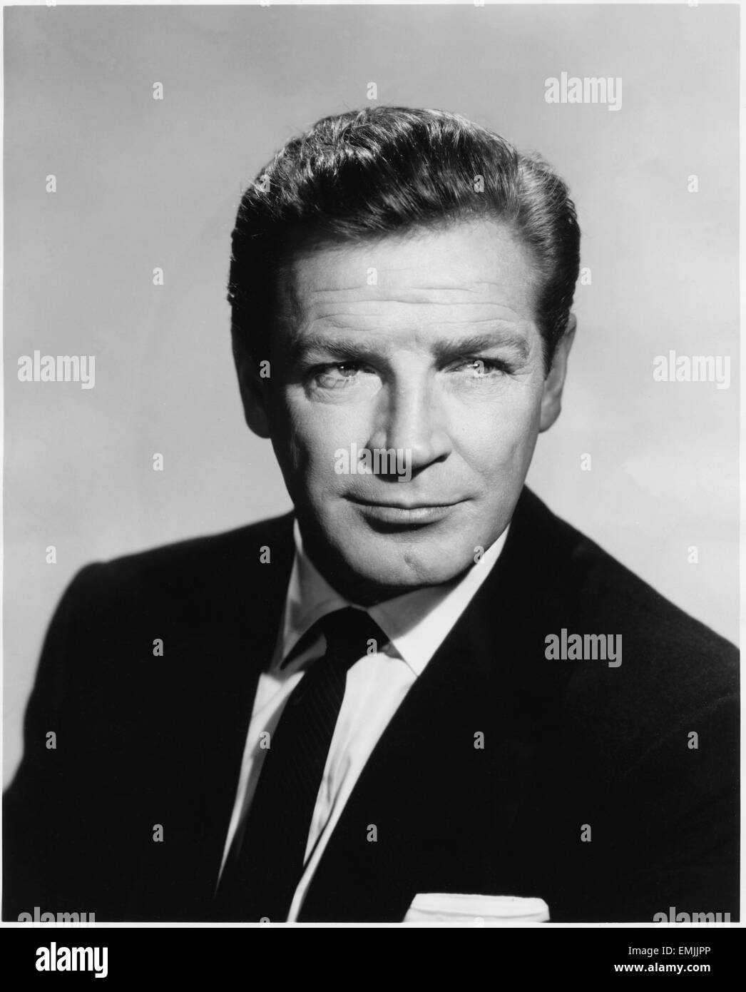 Richard Basehart, Ritratto di pubblicità per il film "Ritratto in nero", 1960 Foto Stock
