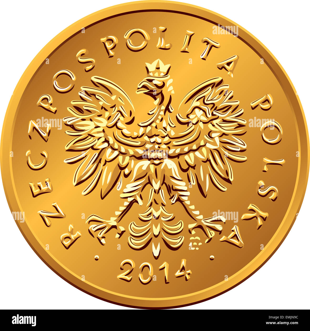 Complementare il polacco denaro groszy due monete di rame Foto Stock