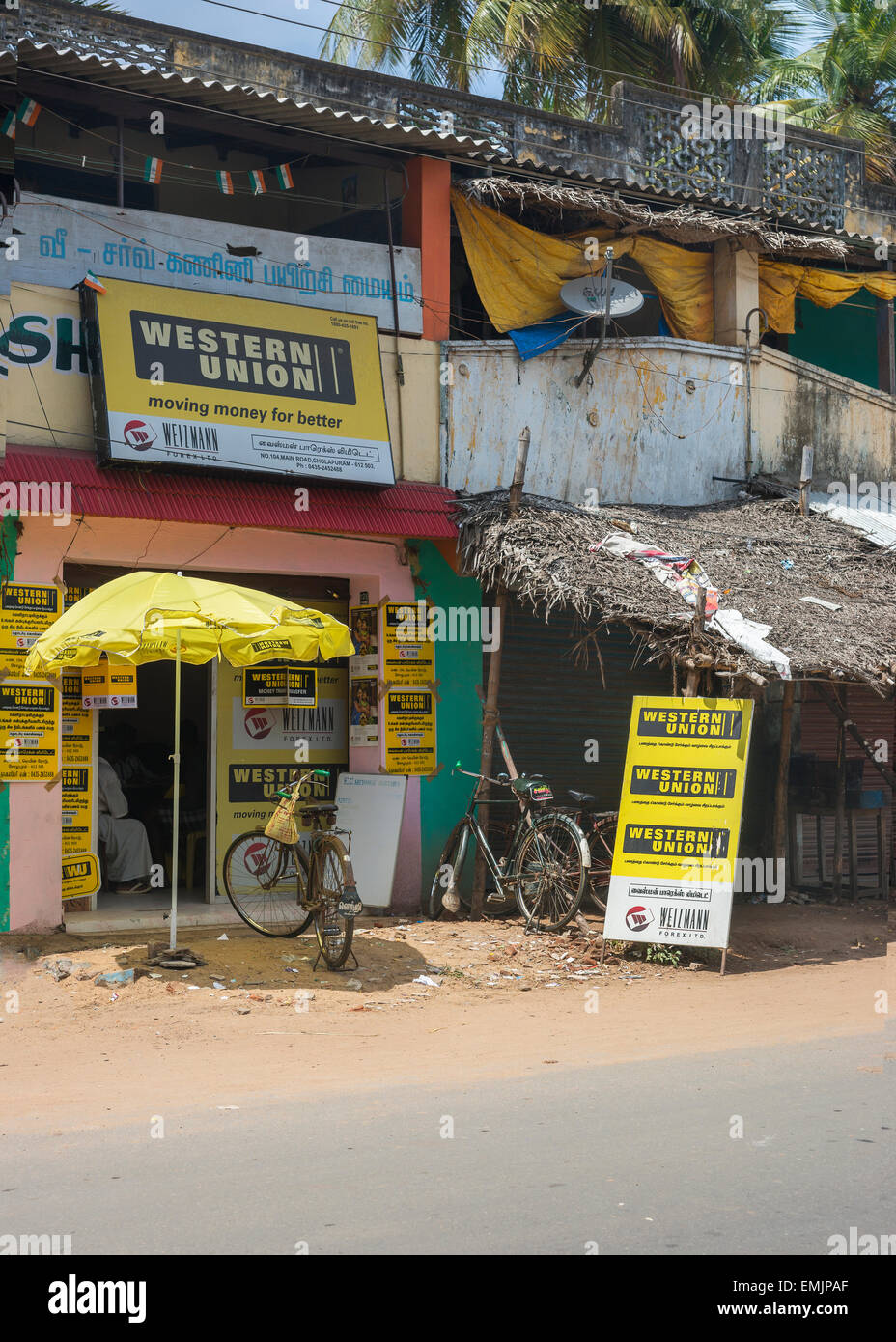 Western Union Agenzia. Foto Stock